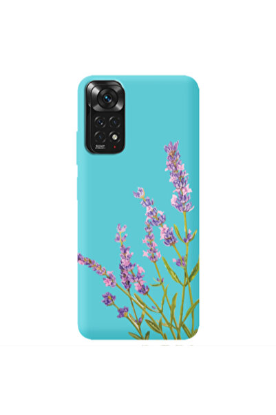 Other Xiaomi Redmi Note 11 4G Flowers 8 Turquoise Colored Silicone TPU Θήκη