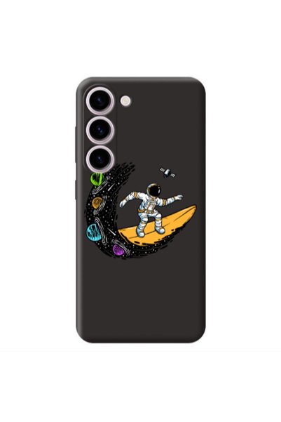 Other Samsung S23 Plus Surf in space Black Colored Silicone TPU Θήκη