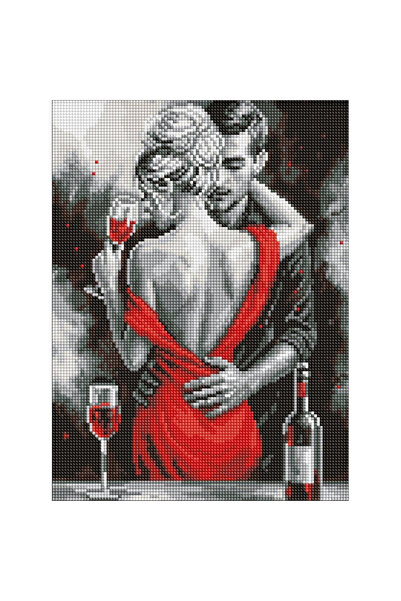 ideyka Mozaic diamant Dragoste rosie 30x40 cm pe placa 5D