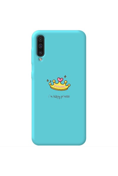 Other Samsung A70 Happy princess Turquoise Colored Silicone TPU Θήκη