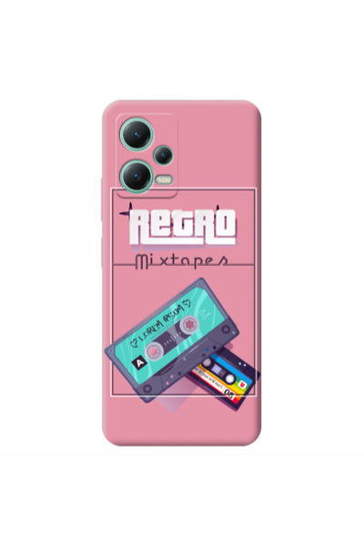 Other Xiaomi Redmi Note 12 Pro 5G Mixtapes Pink Colored Silicone TPU Θήκη