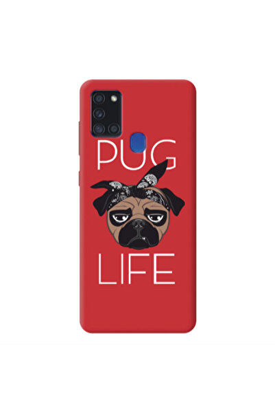 Other Samsung A21S Pug Life Red Colored Silicone TPU Θήκη