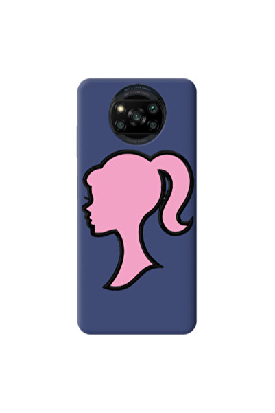 Other Xiaomi Poco X3 /X3 Pro Line girl Dark blue Colored Silicone TPU Θήκη