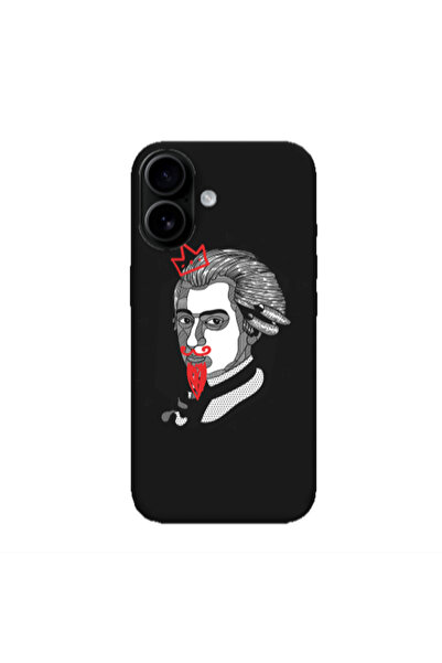 Other Apple Iphone 16 plus Bearded Black Colored Silicone TPU Θήκη