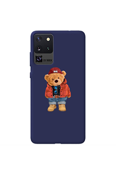 Other Samsung S20 Ultra Bear in a hat Dark blue Colored Silicone TPU Θήκη