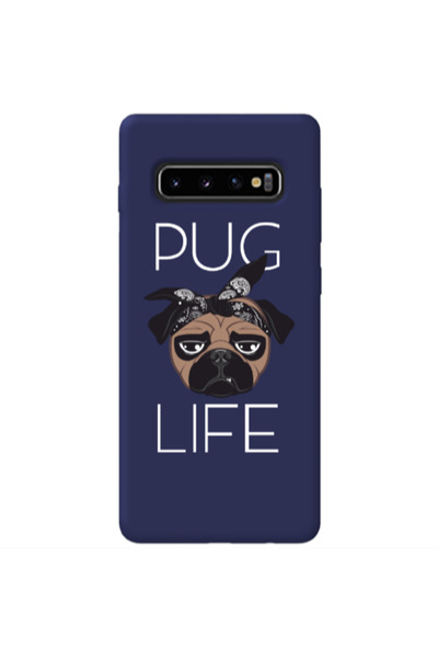 Other Samsung S10 Pug Life Dark blue Colored Silicone TPU Θήκη