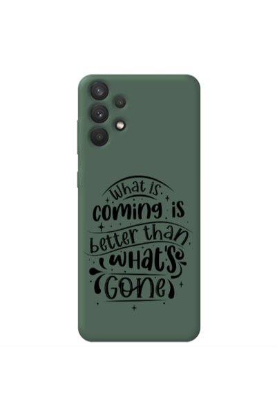 Other Samsung A32 4G What is coming Dark Green Colored Silicone TPU Θήκη