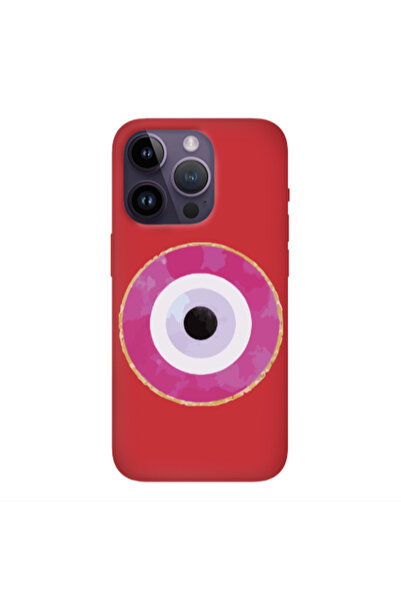 Other Apple iPhone 14 Pro Max Evil eye bead 2 Red Colored Silicone TPU Θήκη