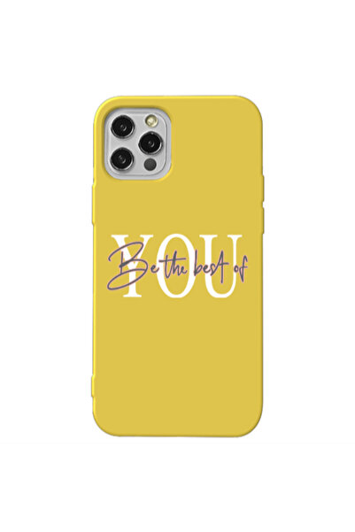 Other Apple iPhone 12 Pro Max Be the best of Yellow Colored Silicone TPU Θήκη
