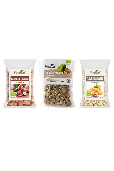 Pronat Pachet Gustare Sănătoasă Bio – Nuci, Alune și Caju