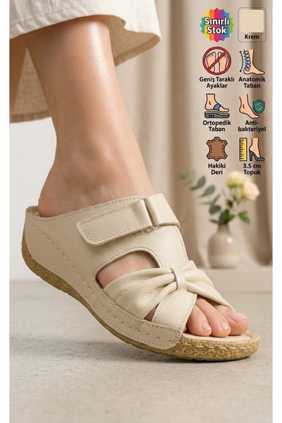 Registan Shoes YAZLIK ORTOPEDİK ANATOMİK YUMUŞAK RAHAT TABAN KADIN TERLİK SAN...