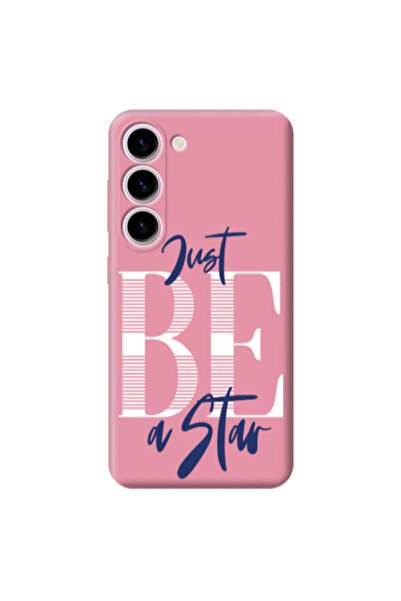 Other Samsung S23 Plus Just Be a Star Pink Colored Silicone TPU Θήκη