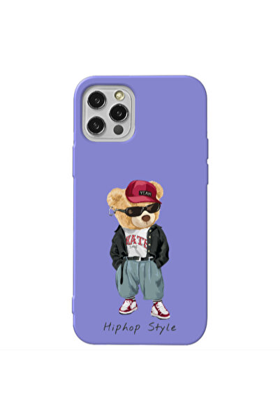 Other Apple iPhone 12 Pro Max Hip hop style Purple Colored Silicone TPU Θήκη