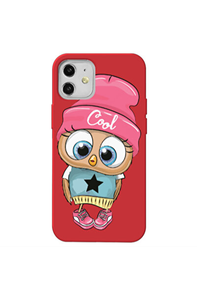 Other Apple iPhone 12 Cool Star Red Colored Silicone TPU Θήκη