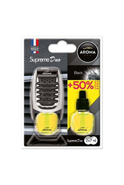 RapidAuto Odorizant auto Aroma Car AROMA SUPREME DUO BLACK, pentru grila de v...