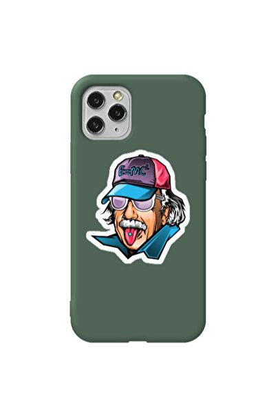 Other Apple iPhone 11 Pro Einstein Dark Green Colored Silicone TPU Θήκη