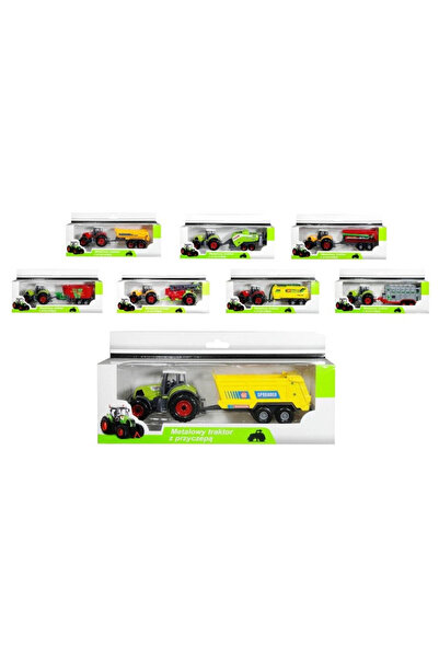 Swede Tractor cu remorca SWEDE, jucarie plastic-metal, multicolor, 3+ ani