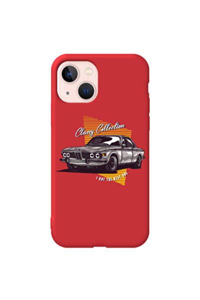Other Apple iPhone 13 Classy Collection Red Colored Silicone TPU Θήκη
