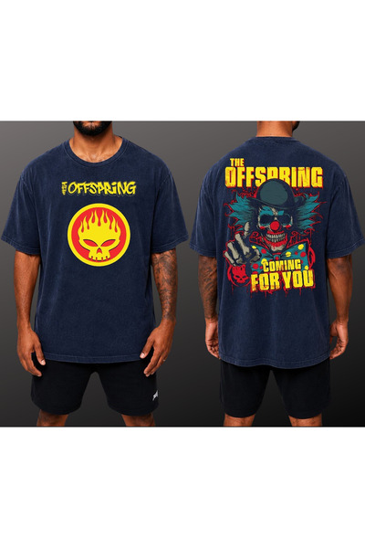 Offspring Oversize Yıkamalı Baskılı Tshirt
