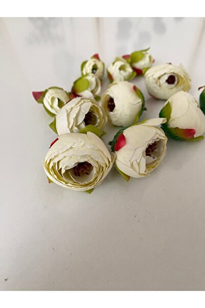 Genel Markalar Yapay Pastel Krem Renk Şakayık Çiçek (3cm 7 adet, 2cm 5 adet)
