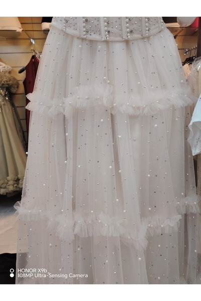 SHAMS Luxury White Evening Dress