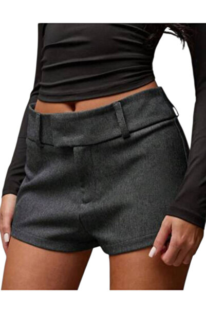 OEM Short pants, made of fabric, elegant, gray, XS