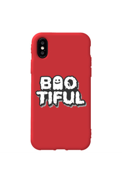 Other Apple iPhone Xs Baotiful Red Colored Silicone TPU Θήκη