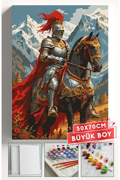 Akihabara Sayılarla Boyama Hobi Seti Çerçeveli Numaralı Tuval Fırça Boya Dahi...