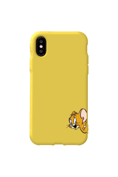 Other Apple iPhone Xs Jerry 2 Yellow Colored Silicone TPU Θήκη