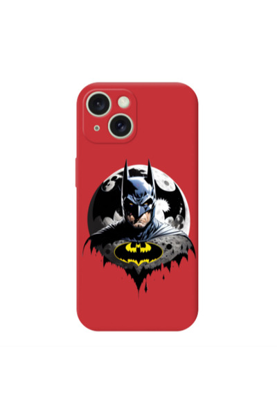 Other Apple iPhone 15 Plus Batman 3 Red Colored Silicone TPU Θήκη