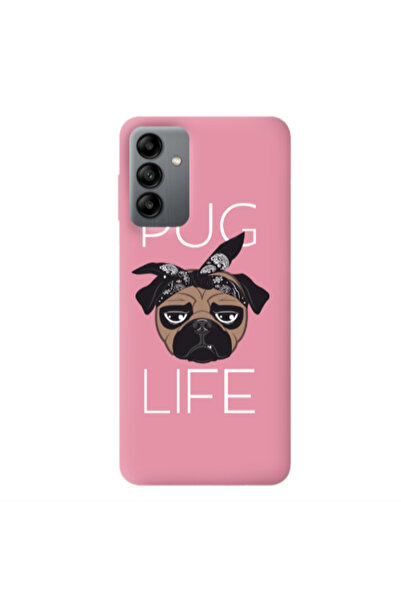 Other Samsung A04S Pug Life Pink Colored Silicone TPU Θήκη