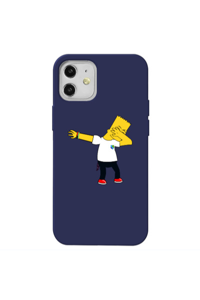 Other Apple iPhone 12 Simpsons2 Dark blue Colored Silicone TPU Θήκη