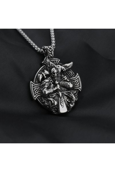 Viking Yggdrasil Dragon Thor Kuzgun Ankh Fenrir Cross Tasarım 316L Paslanmaz ...