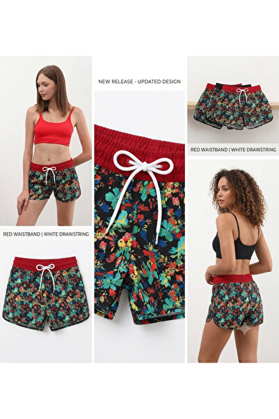 BasaranAvm Women's Lace-Up Pocketed Swim Shorts Slim Fit