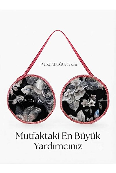 HANK TİCARET Tutacak Sıcak Tencere Tutacağı İkili Daire Tutacak 20 cm