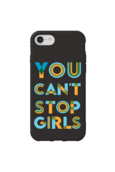 Other Apple iPhone SE 2020 You Cant Stop Girls Black Colored Silicone TPU Θήκη