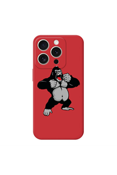 Other Apple Iphone 16 Pro Angry Gorilla2 Red Colored Silicone TPU Θήκη
