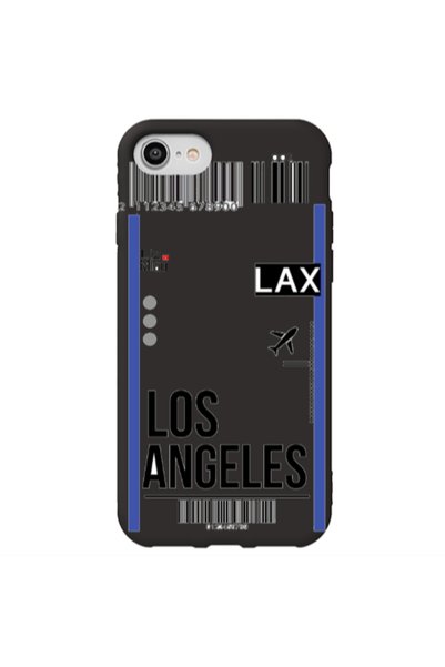 Other Apple iPhone 7 Los angeles Black Colored Silicone TPU Θήκη
