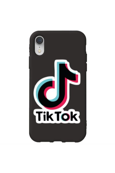 Other Apple iPhone Xr Tik Tok Black Colored Silicone TPU Θήκη