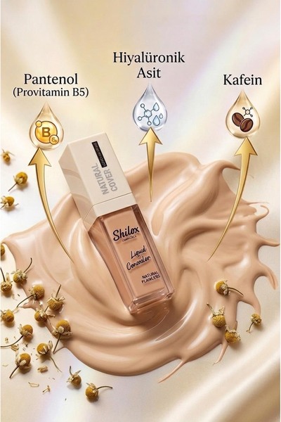 SHILOX Natural Cover Liquid Concealer Kapatıcı, Göz Altı Makyajı