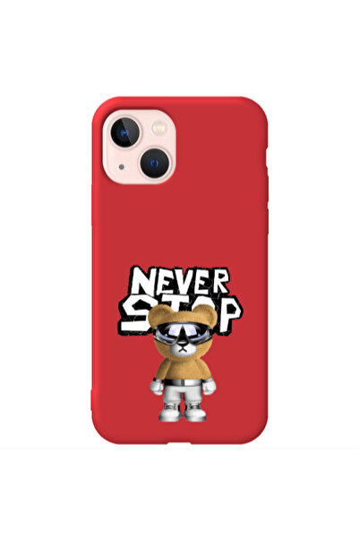 Other Apple iPhone 13 Never stop Red Colored Silicone TPU Θήκη
