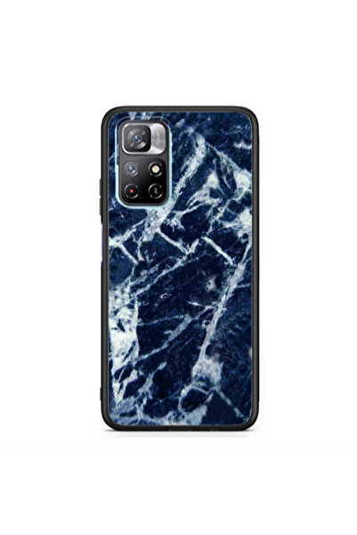 Other Xiaomi Poco M4 Pro 5G Marble Cracked Purple Black Glossy Θήκη