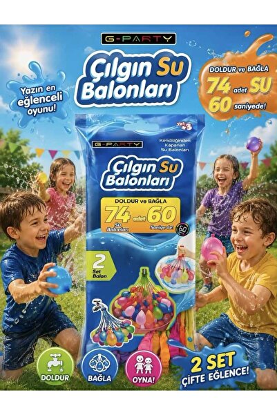 Parti dolabı 74 Water Balloons and Water Balloon Wizard Filling Apparatus