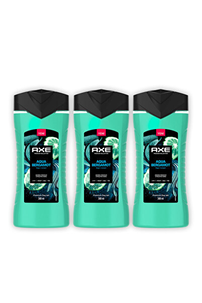 Axe Premium Collection Duş Jeli Aqua Bergamot 3in1 Vücut Saç Yüz 300 ml x3