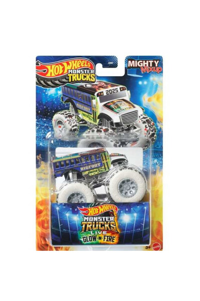mattel Masinuta Hot Wheels Monster Truck Mighty Mixup Glow & Fire, 1:64, meta...