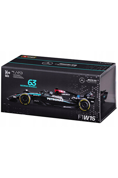BBURAGO Masina de jucarie F1 Mercedes-AMG W15 2024, George Russell, 13x5x3cm