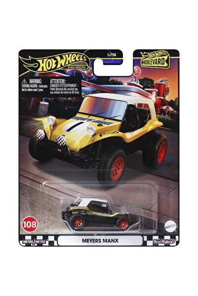 mattel Masinuta Hot Wheels Boulevard Premium, Meyers Manx negru, 1:64, Galben