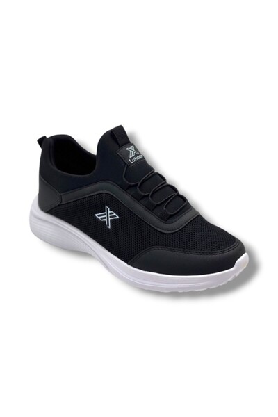 LUTTOON 4194-26 Anorak Slip on Anatomical Men's Sneaker Black White