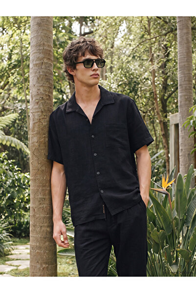 LC Waikiki Black Regular Fit Men's Shirt