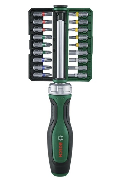 Bosch Cırcırlı Tornavida Seti 18 Parça Vidalama Ucu Çelik Malzeme